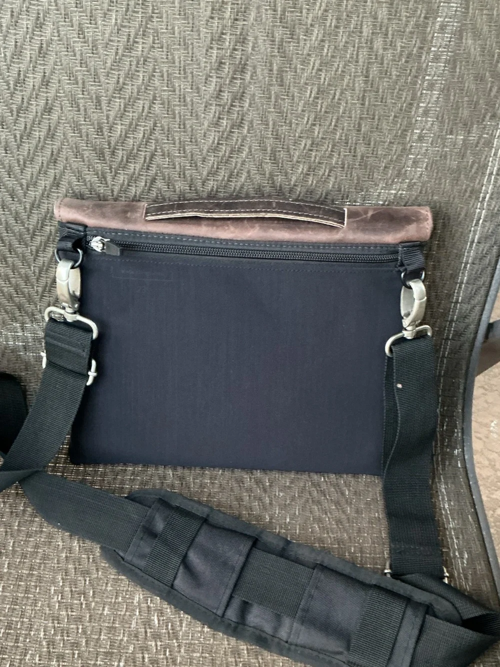 Waterfield Design SF Brown/Black Leather Messenger Bag